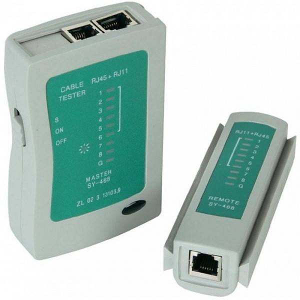 Testeur de câble réseau WZ-468 RJ45 et RJ11 LAN - Testeur de câble réseau  Internet haut débit - Outil de test de capacité de vitesse pour tester le