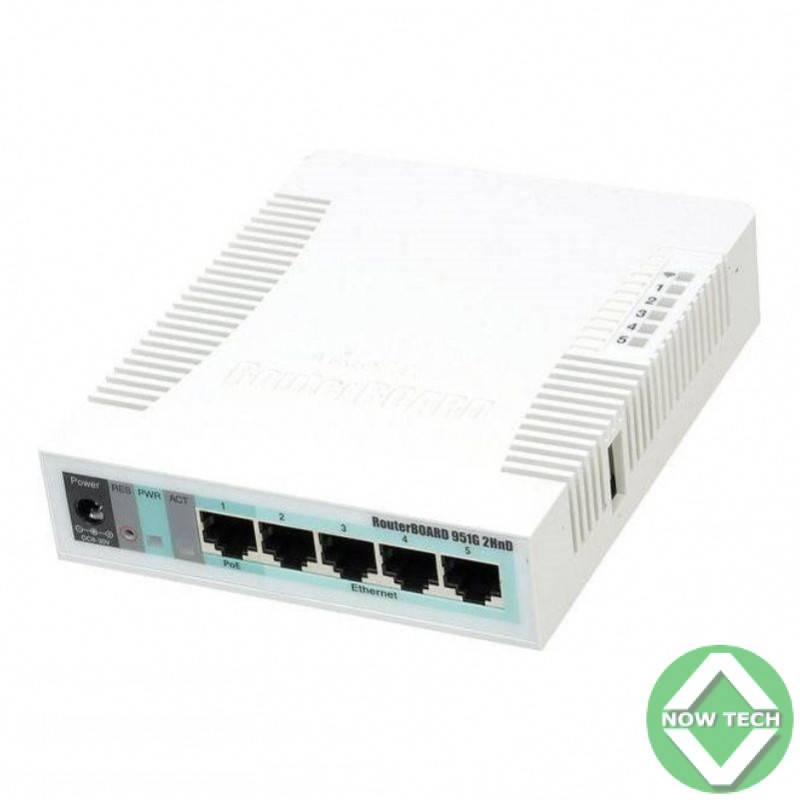 Routeur/Switch réseau/WiFi 2.4 GHz 8 ports 10/100/1000 + 1 port SFP MikroTik