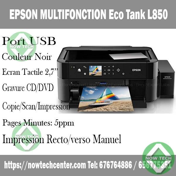 Imprimante Photo A4 multifonction à réservoir intégré Epson L850 + Papier  Photo Offert