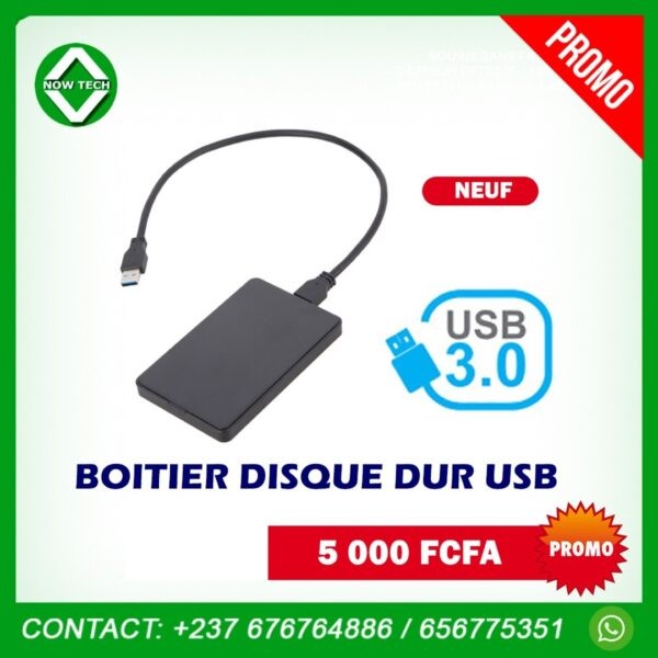 boitier 2.5 pouces externe disque dur pour Sata à USB 3.0 disque dur avec  câble USB 3.0