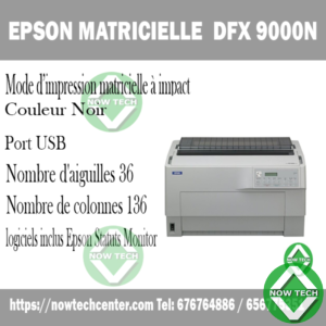 Imprimante matricielle Epson DFX 9000N à impact grande vitesse pour forts volumes d'impression