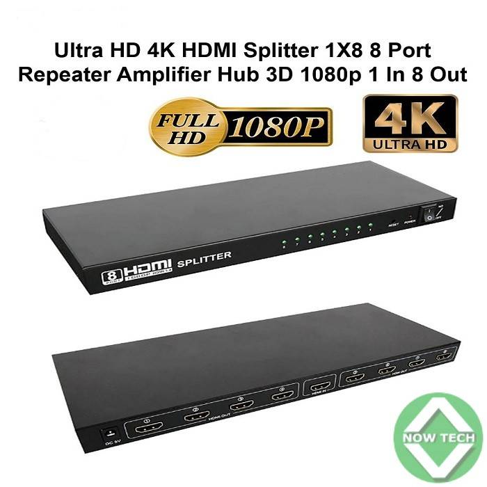 Répartiteur HDMI 4K 1x8 Splitter 1 Entrée 8 Sorties - Multiport 1080P  Téléviseurs PS4 XBOX SODIEXP01D - Sodishop