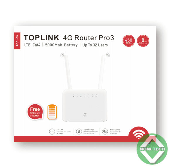 Routeur WiFi 4G Noir Jusqu'à 10 Utilisateurs Connexion Facile