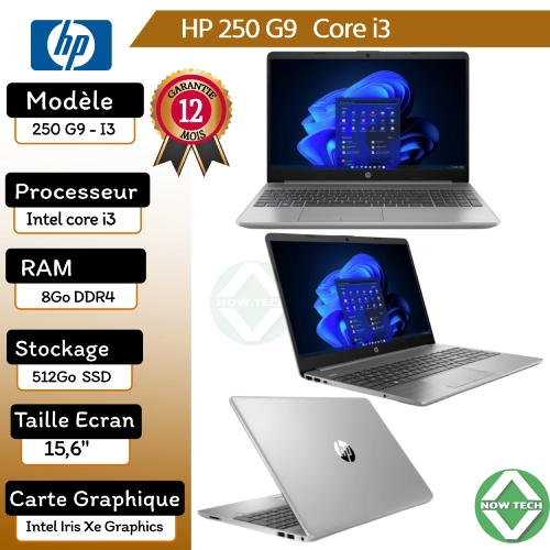 HP - Pc Portable / Disque SSD 256 Go / 8Go de RAM / Processeur
