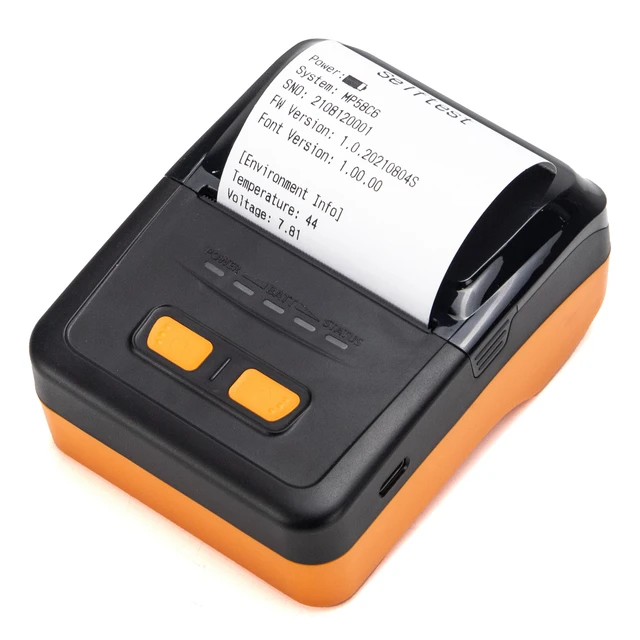 Mini imprimante portable portable de réception thermique Bluetooth 80MM