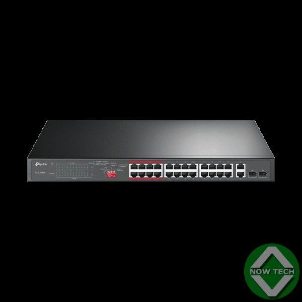 Switch TP-LINK TL‑SL1226P 24 ports PoE+ + 2 ports Gigabit + 2 SFP – bon prix en vente au Cameroun – Image 2