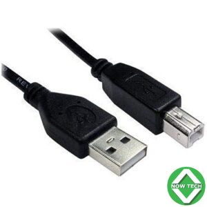 Câble USB 2.0 A mâle vers B mâle pour imprimante Canon, Epson, HP, Dell, Xerox, Samsung, Compatible avec Lexmark etc. 1,5 m