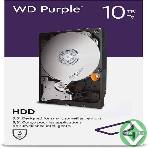 Disque dur camera 10TB HDD WESTERN DIGITAL 3.5 10To purple BON
