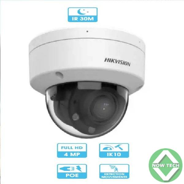 Caméra réseau dôme à focale variable Dual Light MD 2.0 4 MP Hikvision DS-2CD1743G2-LIZ(S)