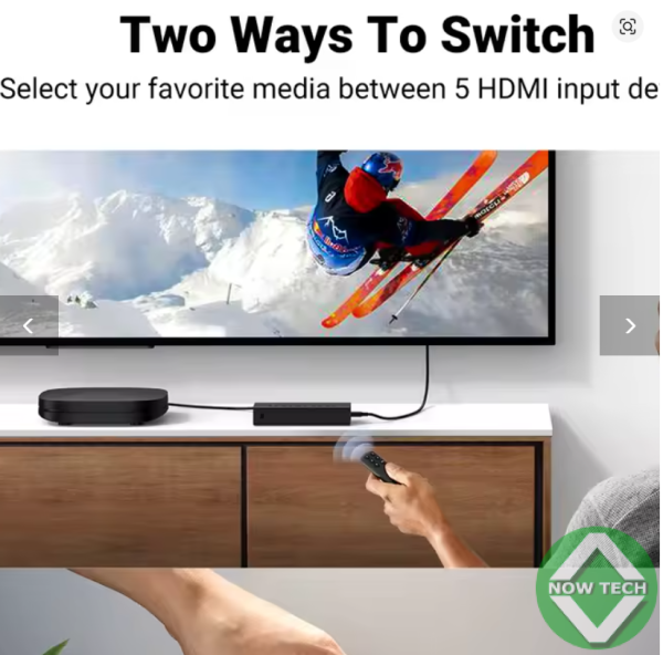HDMI Switch 5 in 1 out 4k@60hz avec télécommande bon prix en vente au Cameroun