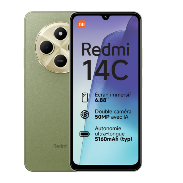 Xiaomi Redmi 14C - 256 Go - 8 Go + 8 Go RAM