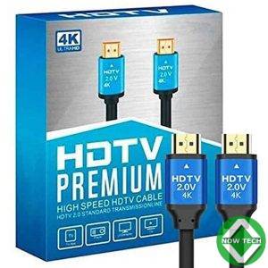 Câble HDMI vers HDMI 4K - Longueur: 1.5 Mètres - Ce cable HDMI 4K prend en charge toutes les fonctions HDMI, y compris vitesse transfert de 18 Gbps et le canal de retour audio - Résolution vidéo jusqu'à 3D, 4K, 1080p, 1080i - Couleur: Noir