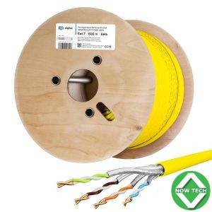 Cable réseau LAN-PRO Cat7 SFTP 500m Jaune indoor/outdoor bon prix en vente