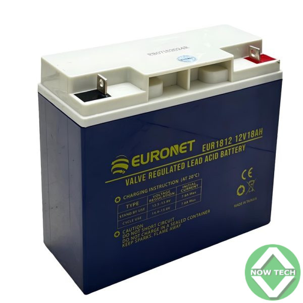 BATTERIE AU PLOMB-ACIDE À RÉGULATION PAR VALVE EURONET 12V-18AH