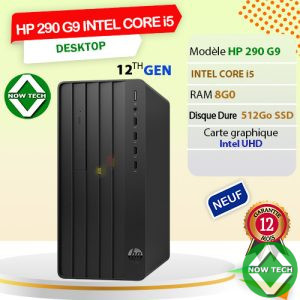 UC DESKTOP HP 290 G9 Core i5 12th Gen: 8GB RAM 512GB SSD  FREE DOS bon prix en vente au Cameroun