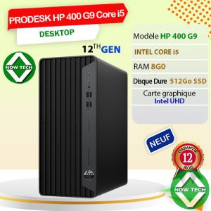 UC PRODESK HP 400 G9 Core i5 12th Gen 8GB RAM 512GB SSD bon prix en vente au Cameroun