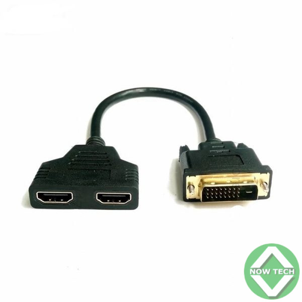 Adaptateur Répartiteur DVI Mâle vers 2 HDMI Double Femelle bon prix en vente