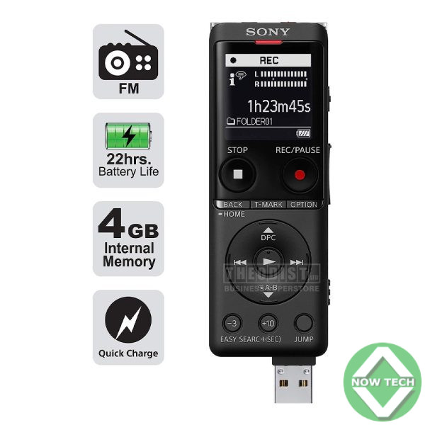 Dictaphone  Sony ICD-UX570F Enregistreur IC stéréo 4GB bon prix en vente