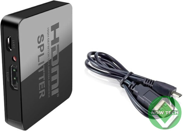HUB Splitter HDMI 1×2 2K 1 entrée 2 sorties  1080P Carton Vert en vente au cameroun – Image 2
