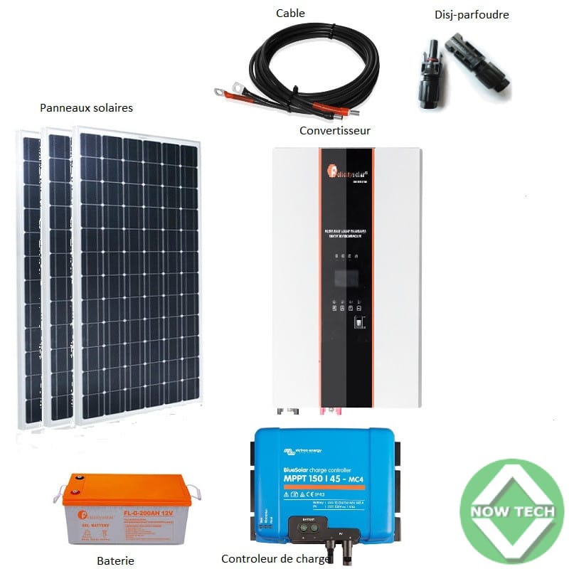 Kit solaire de 08 Panneau de 350W puissance 5kva avec contrôleur de charge MPPT6000A bon prix