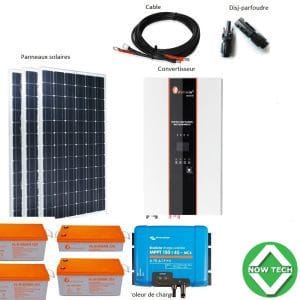 Kit solaire 08 Panneaux de 260W 5KVA convertisseur Hybride bon prix en vente au Cameroun
