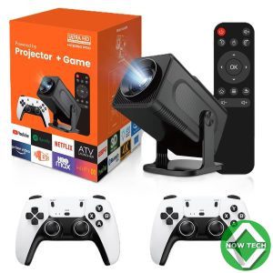 Projecteur de jeu portable 4K HCS350max avec manettes sans fil bon prix en vente