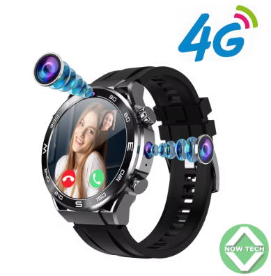 Montre intelligente 4G WiFi GPS double caméra 1380Mah autonomie de la batterie