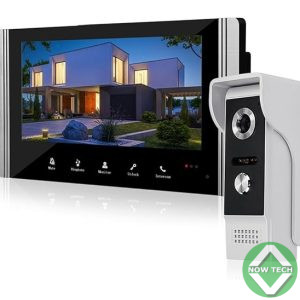 Interphone Vidéo Filaire AHD-V7022A-L,7 Pouces, Sonnette de Porte Vidéo, pour Maison, Bureau, Appartement